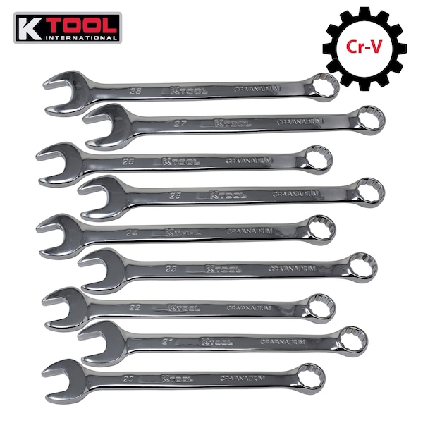 Metric Combo Wrench Set, 20mm-28mm, 9 pcs.